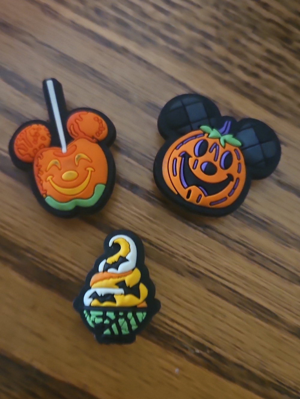Disney Halloween Mickey Pumpkin Jibbitz Charms - Orange Black Green Purple